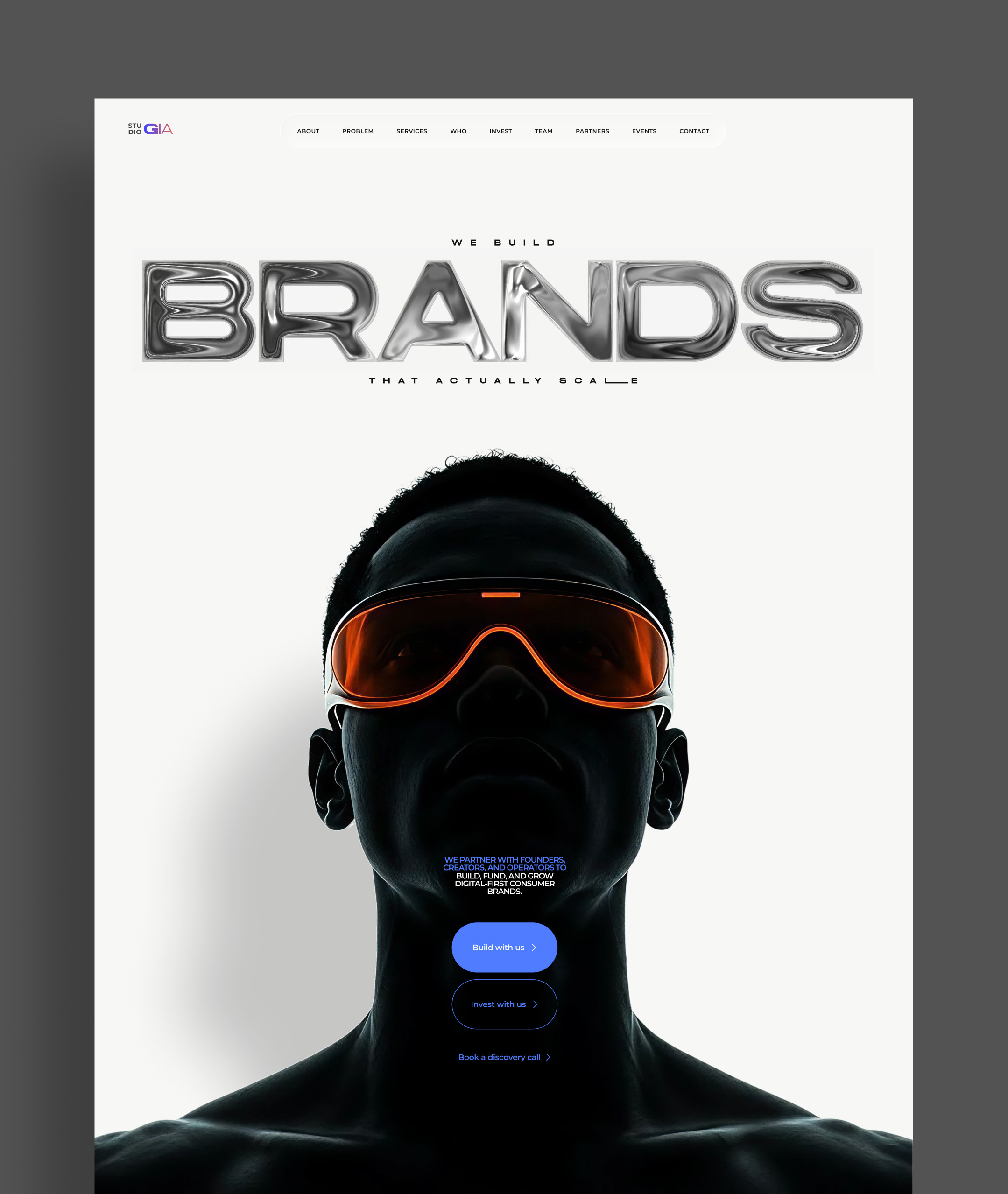 Venture studio website design 3d aesthetic agency ai animation branding cool finance graphic design minimalistic modern motion graphics startup studio tech typography ui ux web3 website