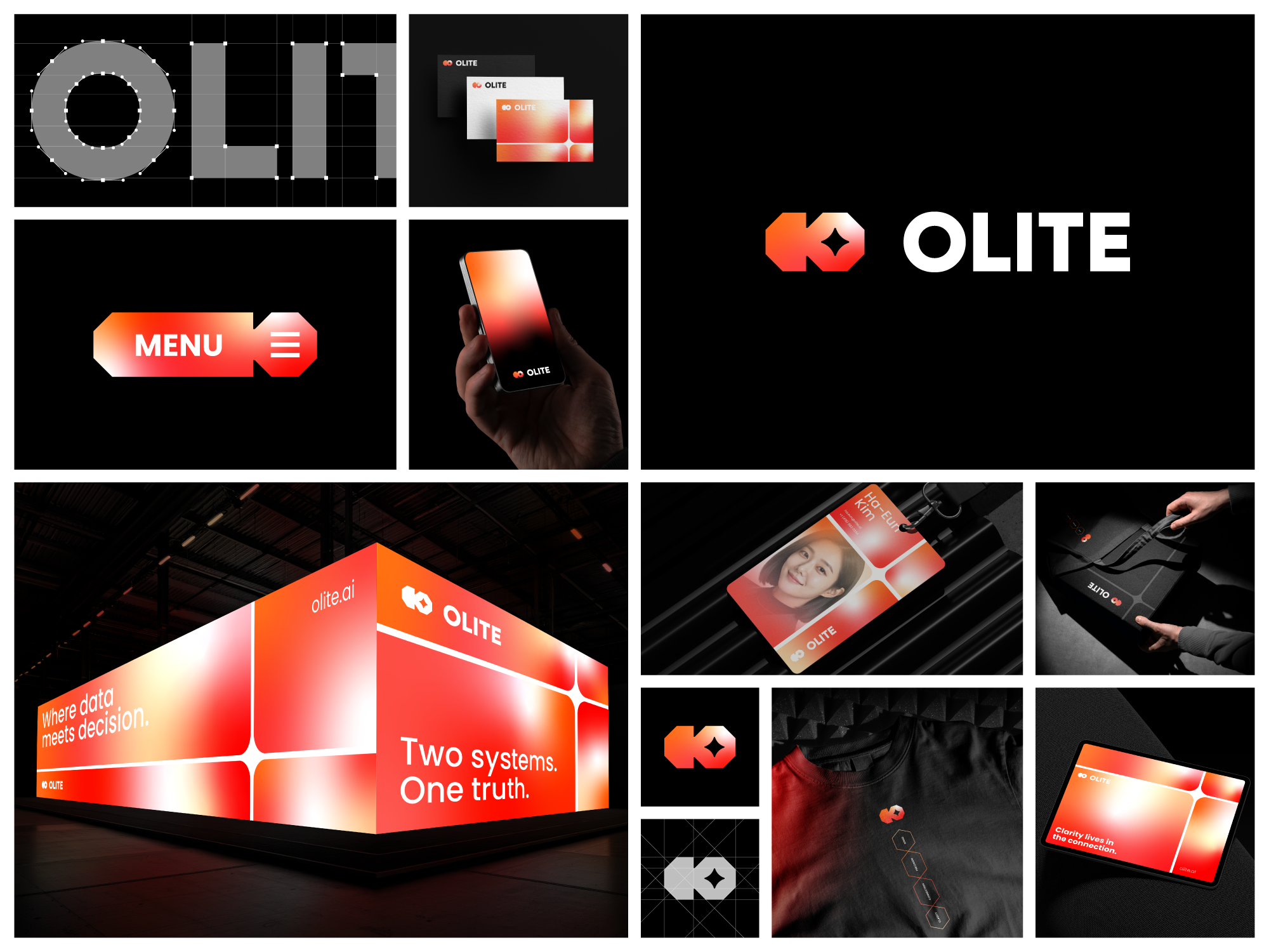 Olite - AI / Tech / SaaS Logo and Brand identity. ai brand identity branding clean logo gematrical gradient logo logo logo design logo designs modern design modern logo olite saas spark star tech