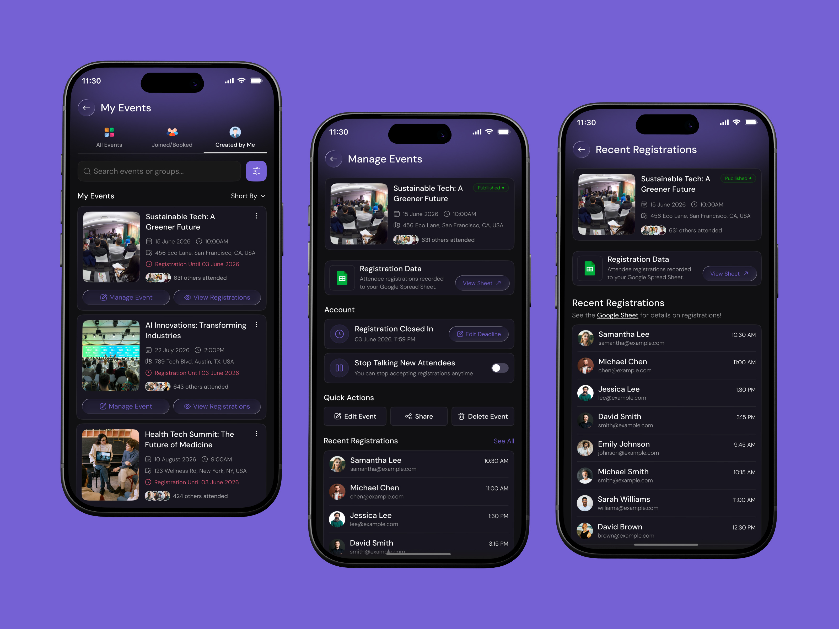 Event Management Mobile App UIUX Design app interface product service startup ui ux web