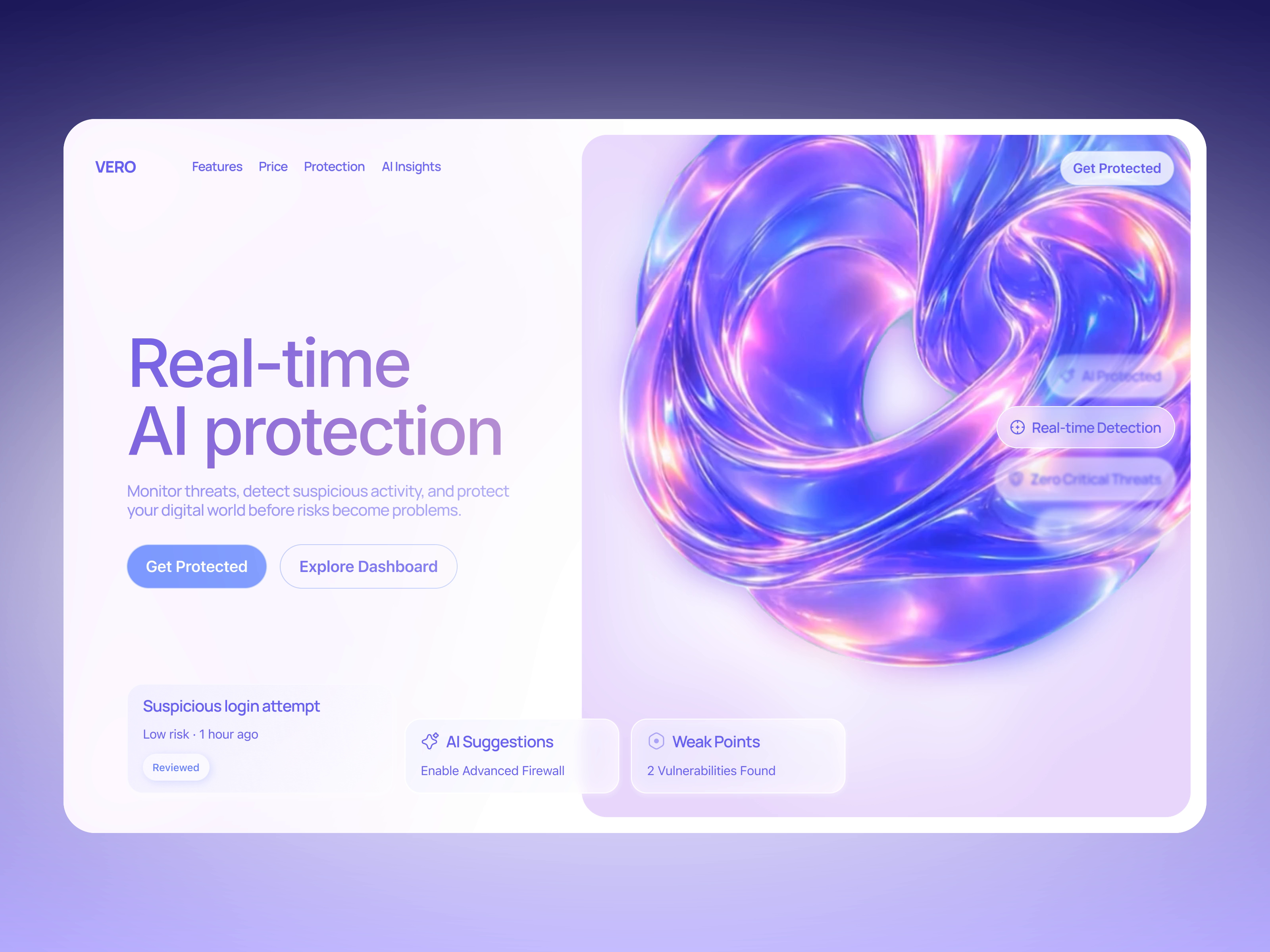 VERO - AI Cybersecurity Website