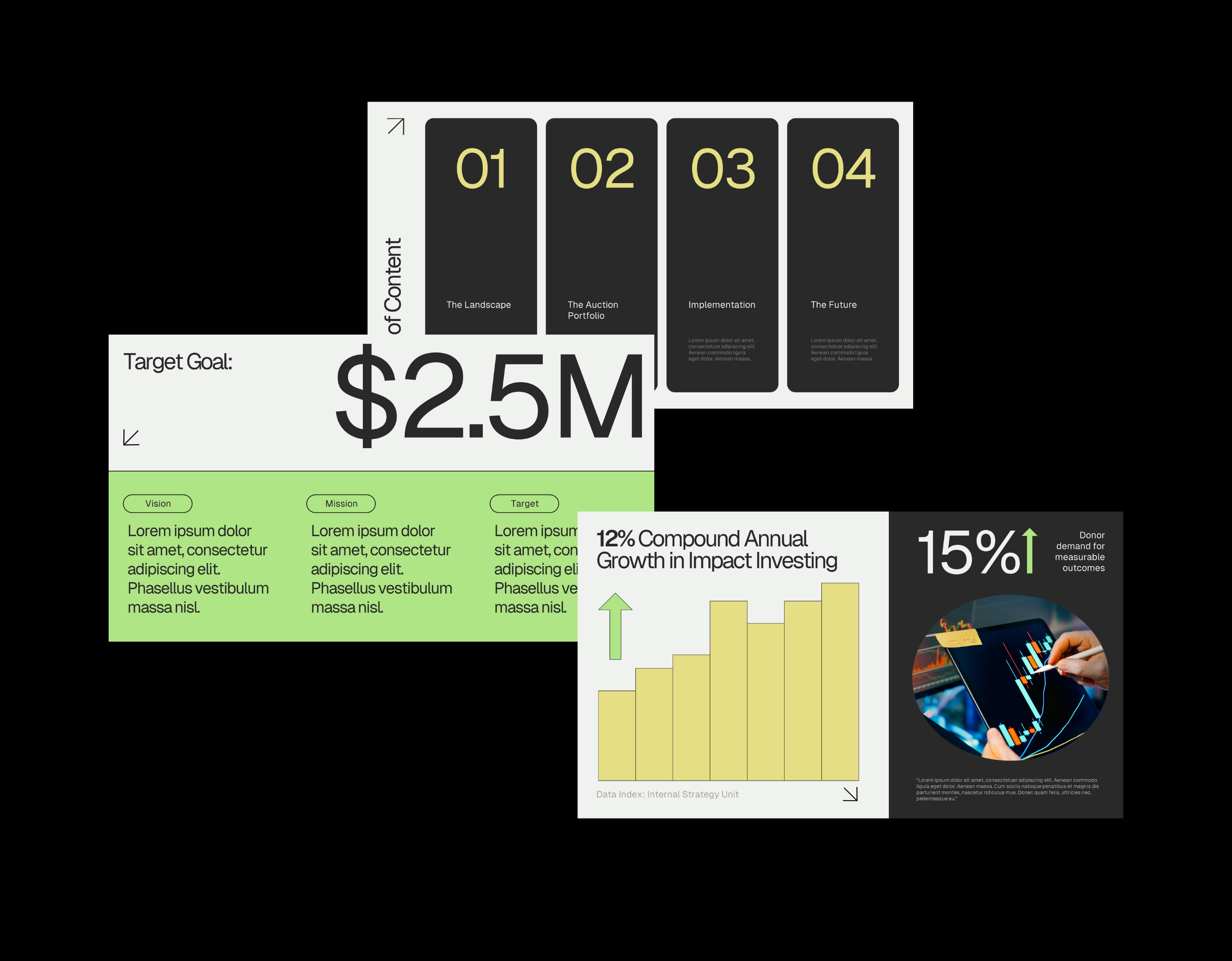 Charity Gala Dinner or Auction Presentation design graphic presentation