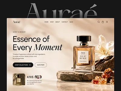 Luxury Perfume Brand Landing Page 🌸✨ 3d animation beauty brand branding dashboarddesign design e commerce ui fragrance branding graphic design illustration logo luxury goods luxury perfume motion graphics productdesign scent marketing ui userexperience webapp