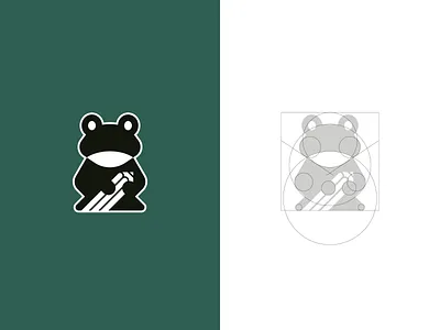 Logo for a game designer brand brand design brand designer branding branding design branding designer frog frog logo game designer game logo logo logo design logo designer logodesign logodesigner logotype minimalistic logo negative space negative space logo startup logo