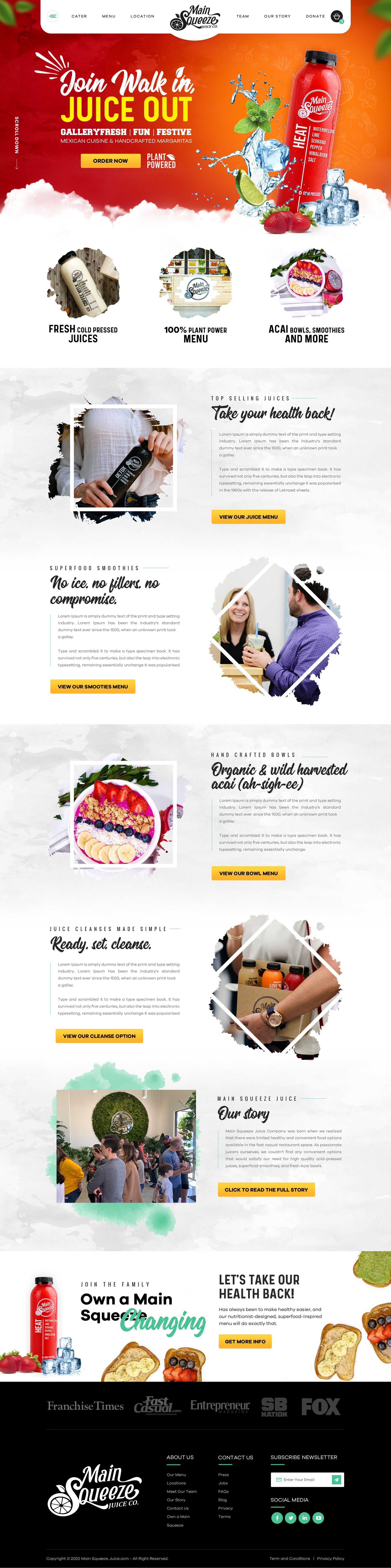 Juice Website Design | Modern Beverage & Fresh Brand UI 3d animation beverage branding digital product design ecommerce ui food branding food website juice website lifestyle branding logo modern web design product showcase responsive design startup website ui ui ux design user interface web design web ui