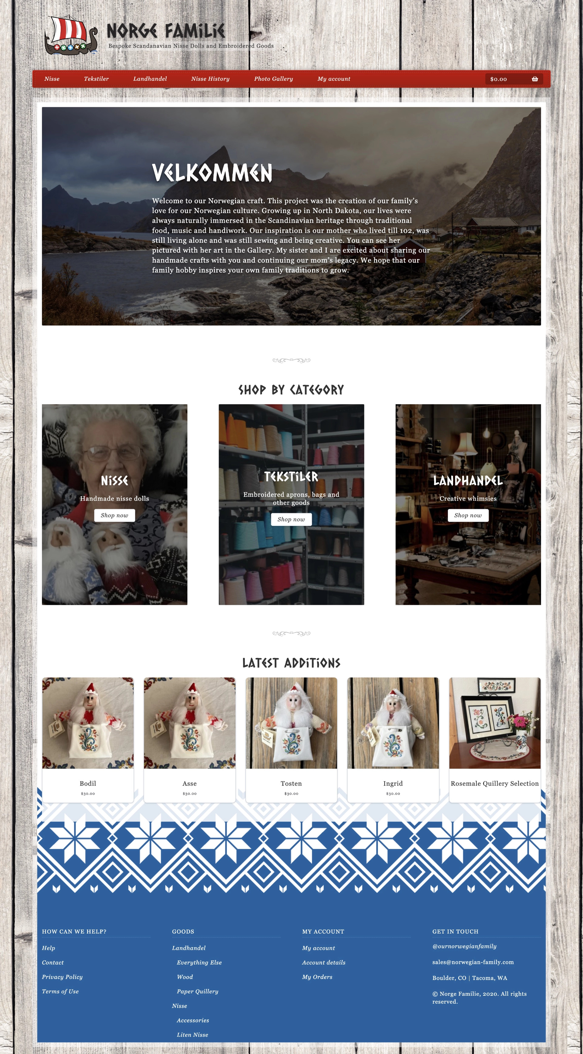 Norwegian-family.com branding css ecommerce frontend graphic design html javascript php ui ux web design wordpress