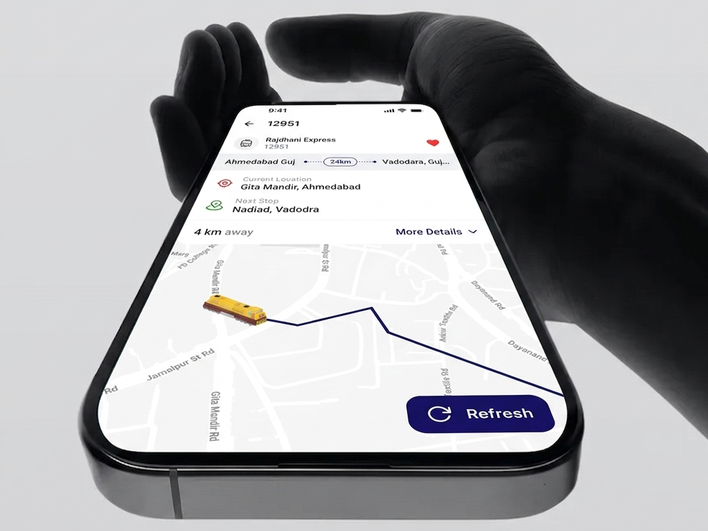 A Modern Real-Time Train Tracking Mobile App UI/UX Design 3d ai bold design branding details pages journey logo mobile app tracking train ui uiux user experience user interface