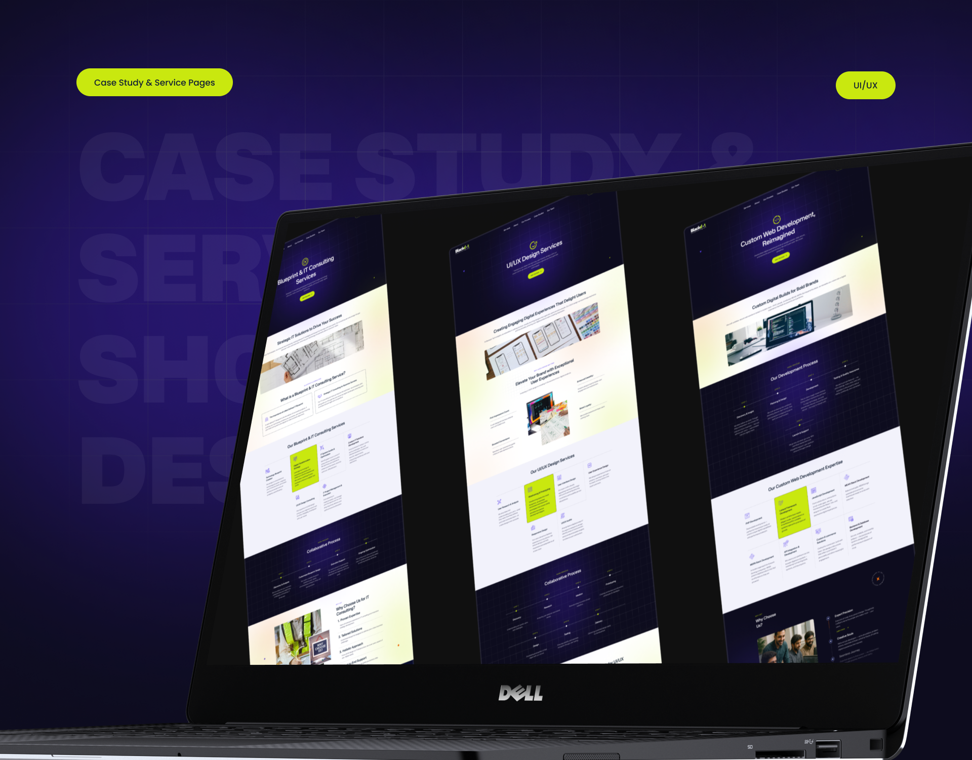 Blackdot — Service & Case Study Showcase Design agency website branding business website case study design conversion focused creative layout dark ui digital marketing graphic design landing page design minimal design modern ui portfolio design responsive design service showcase ui design ui ux design user interface web design website redesign