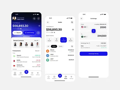 Mobile Banking App app app design banking app digital wallet expenses finance app fintech mobile mobile app modern app design money transfer oripio payment transaction transfer ui ux wallet app