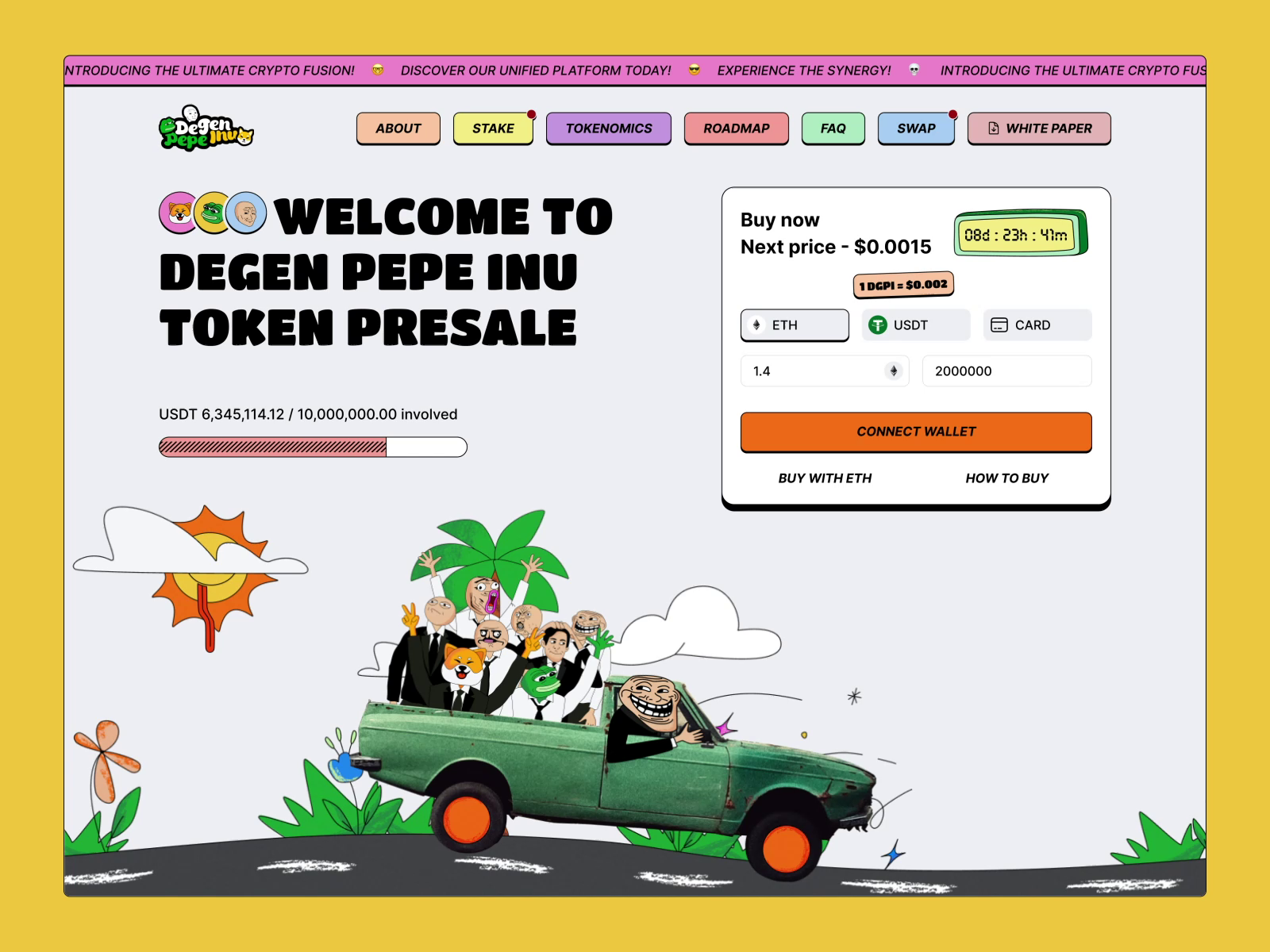 Degen Pepe Inu Fan Token Meme
