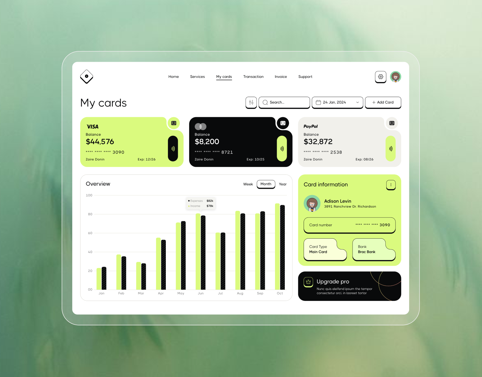 Finora — Smart Finance Dashboard admin dashboard clean design digital banking financial app fintech modern ui saas design ui web app website