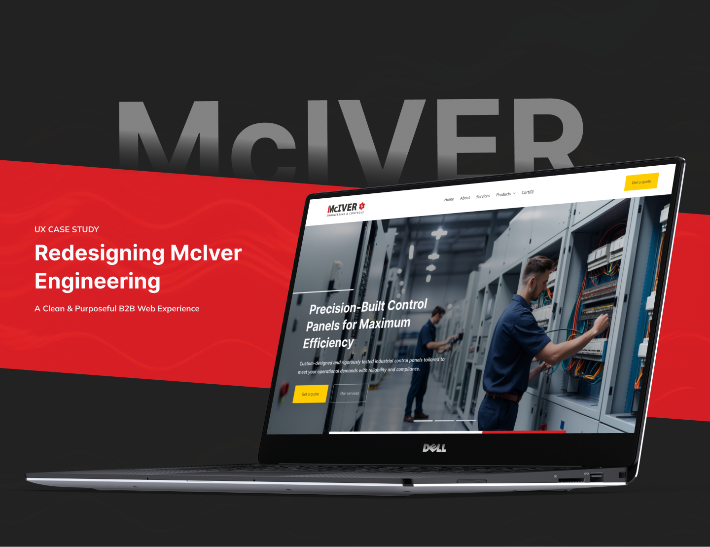 McIver Engineering Website Redesign Case Study b2b website branding business website case study clean layout conversion focused corporate website dark ui digital experience engineering website graphic design industrial design landing page design modern web design responsive design ui design ui ux design user interface web redesign website redesign