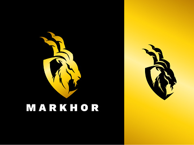 Markhor Logo branding design graphic design logo markhor branding logo markhor logo markhor logo for sale markhor sheild logo minimal logo design modern mountain nature strong technology typography ui unique ux vector