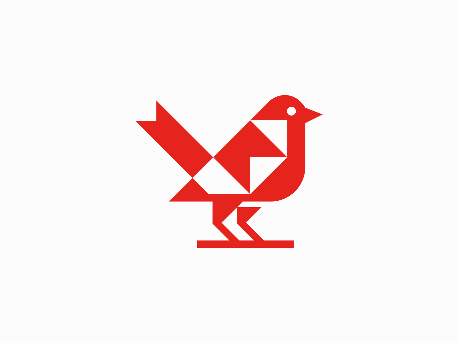 Abstract Geometric Bird Logo