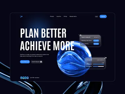 TaskFlow — AI Task Manager UI ai ui ux web design