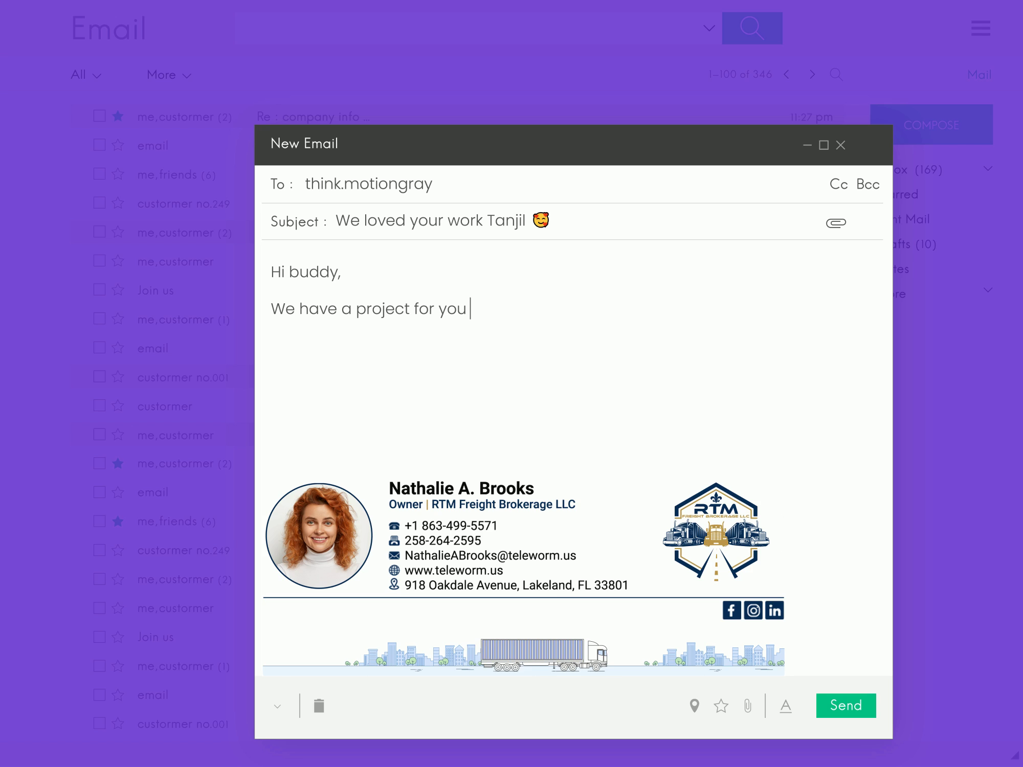 Example of Animated Html Email Signature