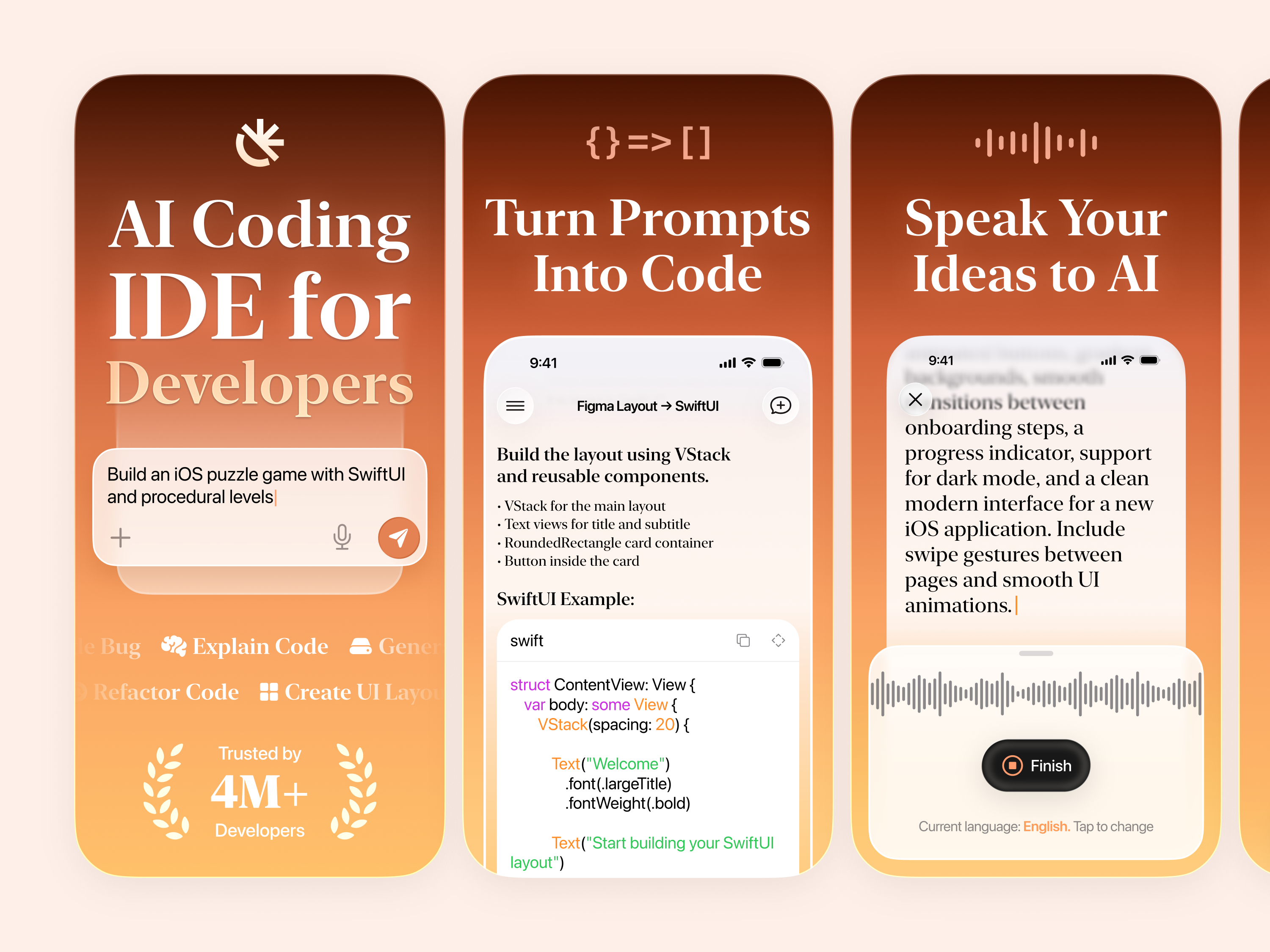 App Store Screenshots · AI Coding IDE Assistant