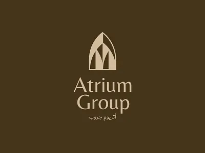 Atrium Group arab building logo mosque real estate simple