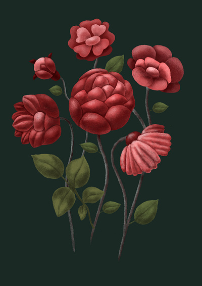Mood flowers graphic design illustration