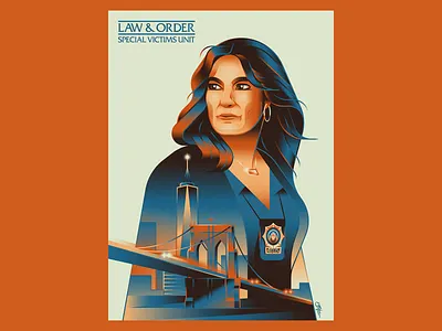 Law & Order SVU advertising branding city crime illustraiton new york nyc poster skyline tv woman