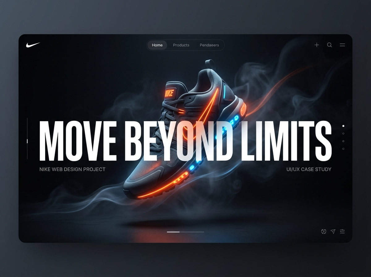 Nike website redesign ecommerce landing page nike redesign saas shoe shopping website
