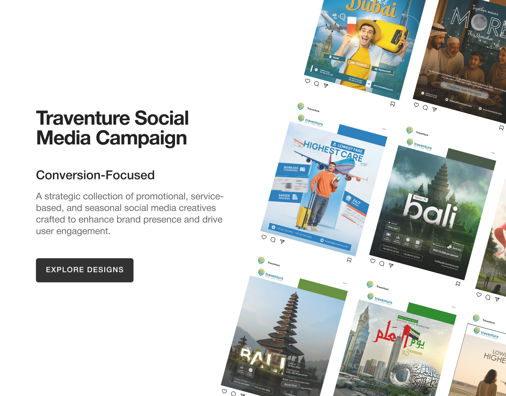 Travel Agency Social Media Marketing Design Campaign ad creatives branding content strategy creative agency digital marketing graphic design instagram design marketing creatives modern design promotional design social media campaign social media design social media marketing tourism marketing travel agency travel campaign travel marketing travel posts ui design visual identity