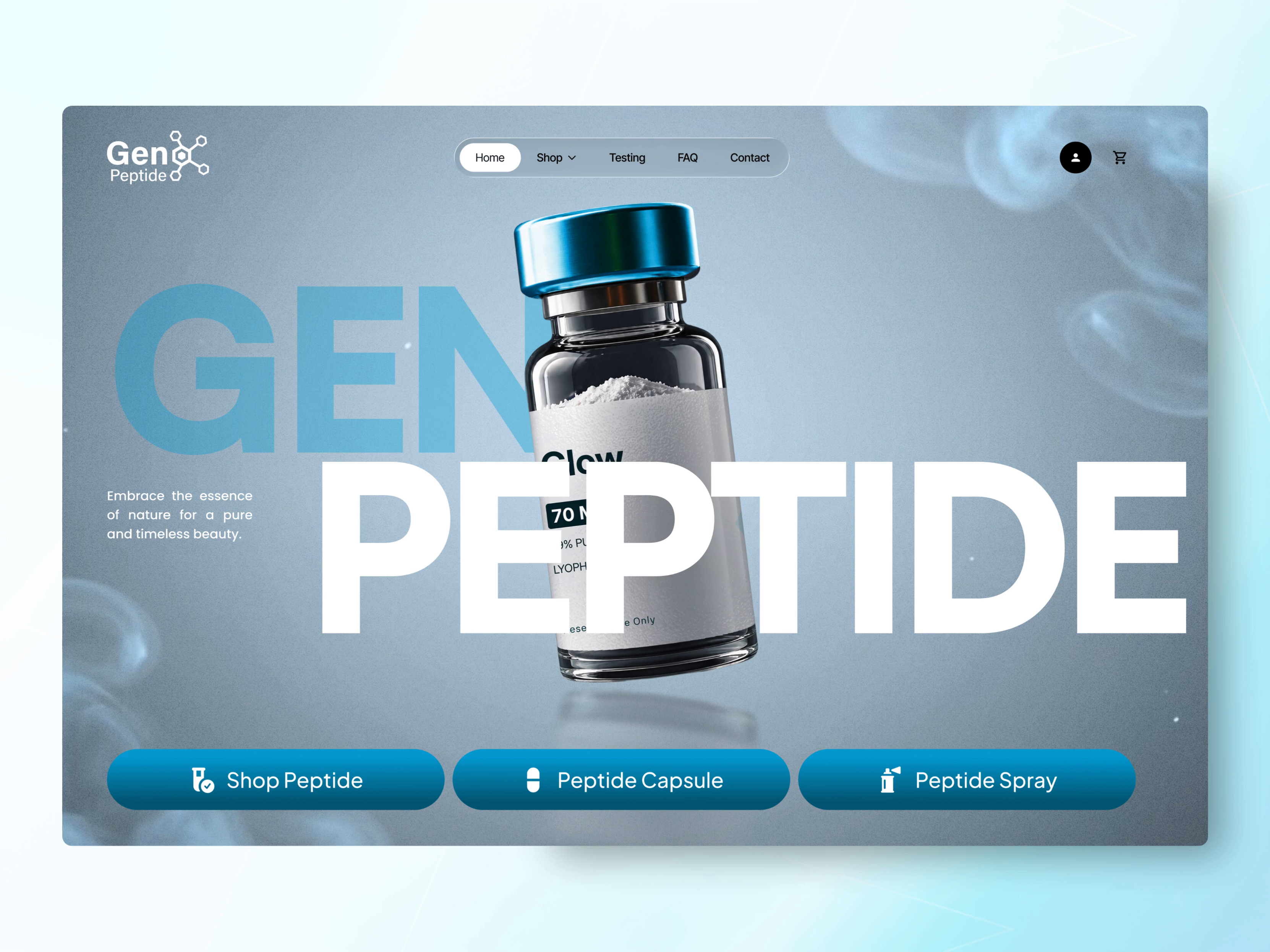 Example of Peptide Website Design UI/UX