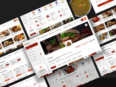 Food Delivery Web App & Responsive Platform 🍔✨ clean ui dashboard figma food app food dashboard food delivery food ui interface menu design minimalist order tracking product design resposnsive design resturant saas ui uiux ux web app web design