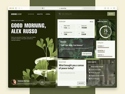 Wellness & Habit Tracking Dashboard