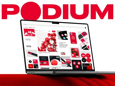 Brand identity & website for marketing agency Podium 3d brand branding concept design graphic design identity ios logo ui ux web