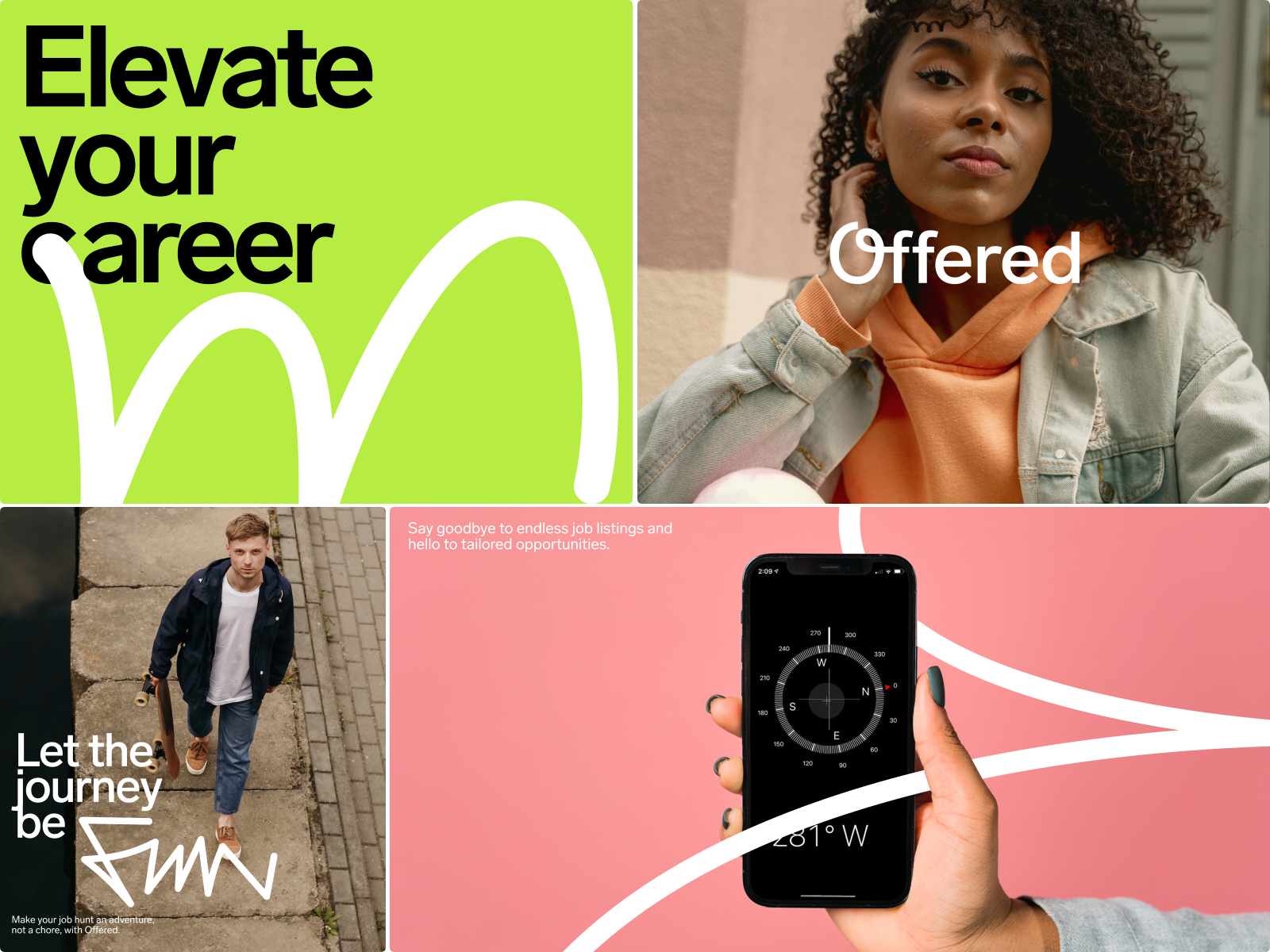 Branding for a job seekers platform Offered app brand brand identity branding creative creative branding design graphic design identity illustration job search logo