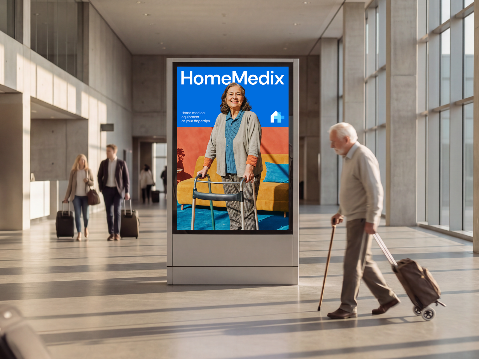 Brand identity for a healthcare company Homemedix 3d animation brand branding graphic design identity illustration logo merch motion graphics ui ux