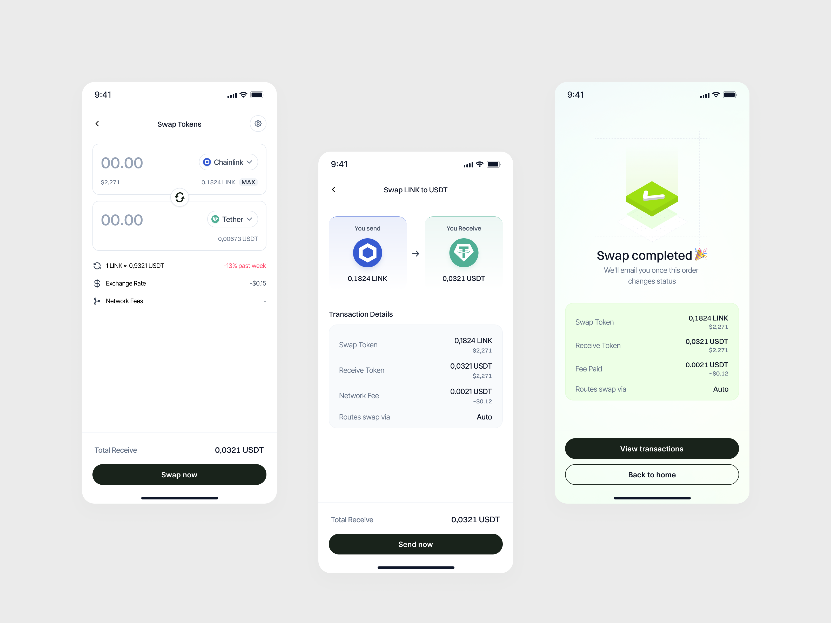 Payvexx - DeFi Mobile App Swap Feature