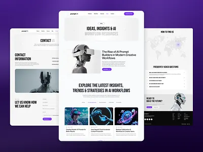AI Prompt Builder & Visual Generator Blog & Contact ai blog contact creative design prompt builder uiux visual generator website