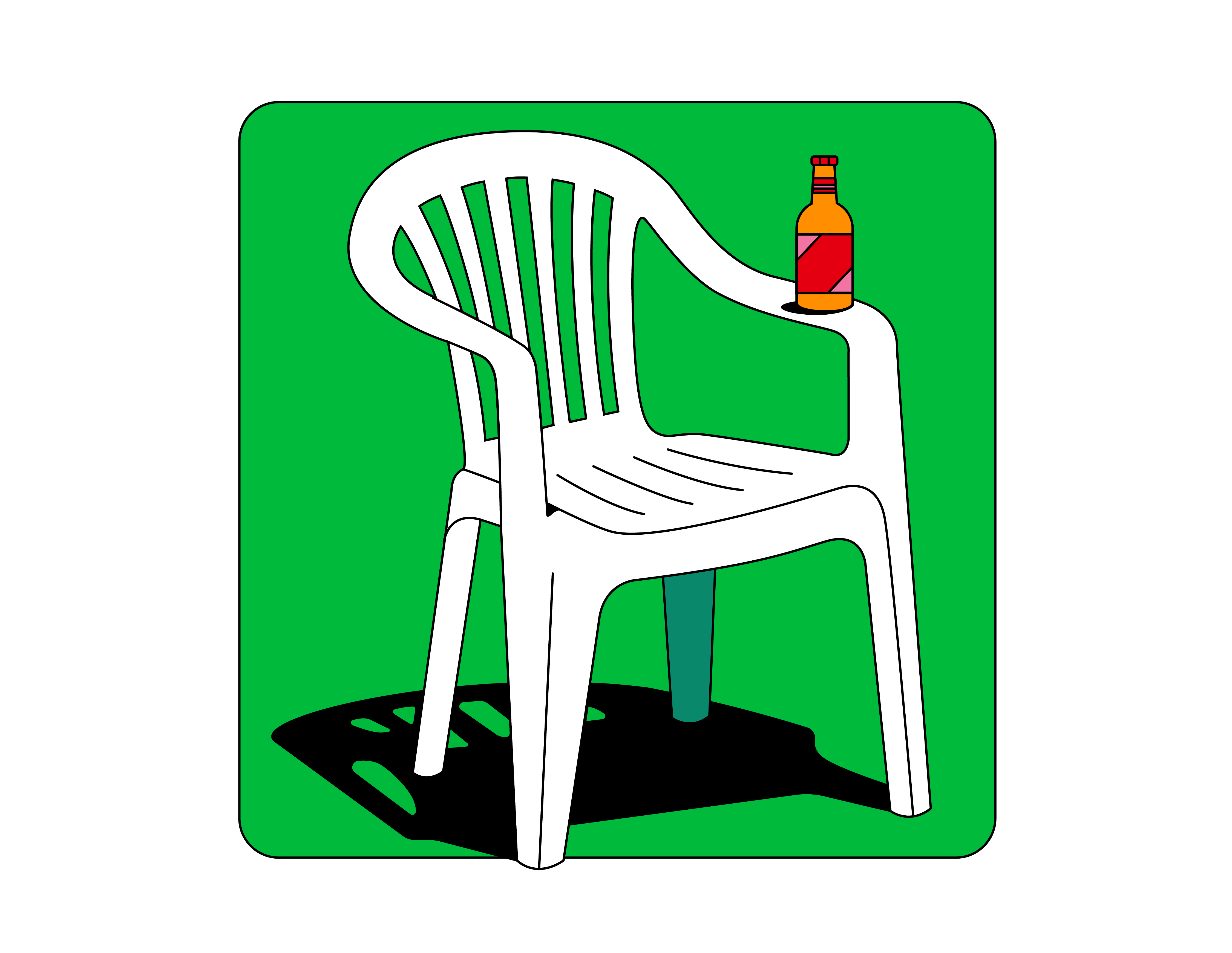 Summer Icon Series #2 - Plastic Chair art beer beer illustration chair illustration design digital graphic graphic design illustration illustration series illustrator plastic chair plastic chair illustration summer summer illustration summer series