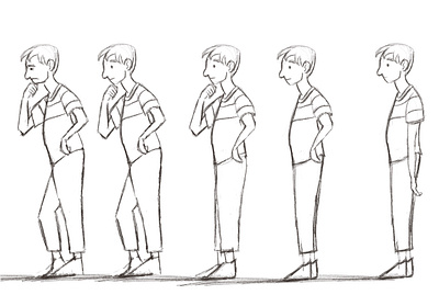 Evolution of a pose character design drawing evolution of pose figure illustration pose procreate silhouette thinking