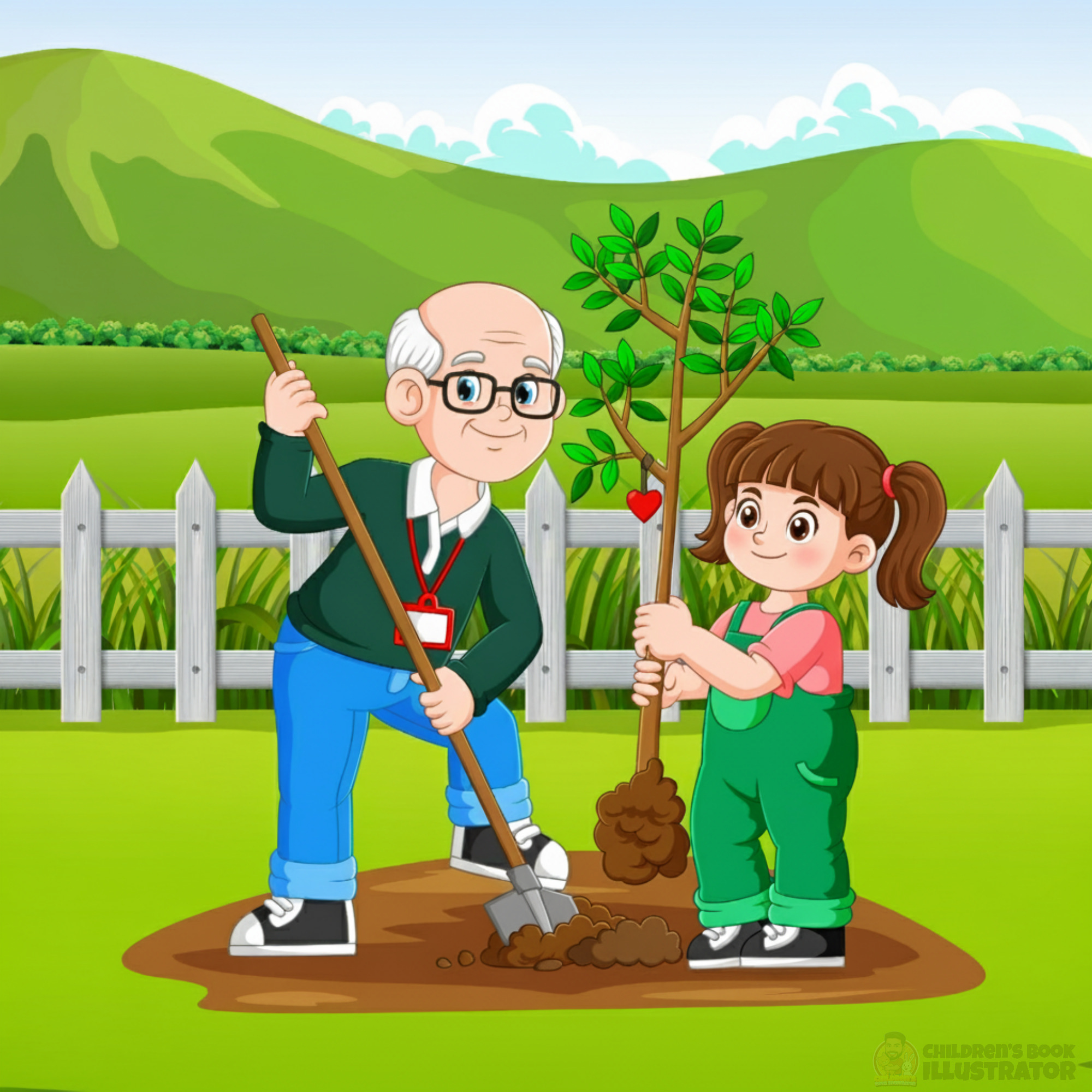 Planting Memories – Children's Book Illustration book illustration cartoon style character design children book artist childrens book illustration cute illustration digital illustration editorial illustration family illustration gardening illustration grandfather and granddaughter graphic design illustration agencies kidlitart kids book design picture book storybook art vector illustration vibrant colors