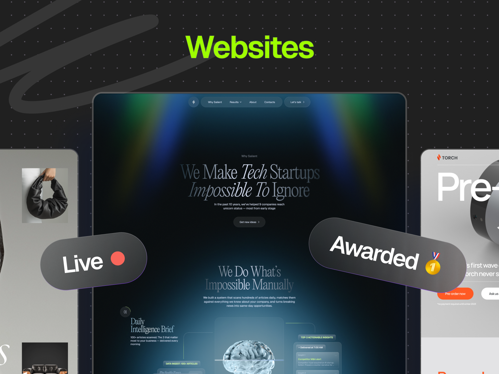 Live & Awarded Websites by Digital Butlers 3d design b2b website branding cms custom website digital experience frontend development interaction design landing page motion design product website saas website startup website ui design ux design web design webflow webgl website design website development
