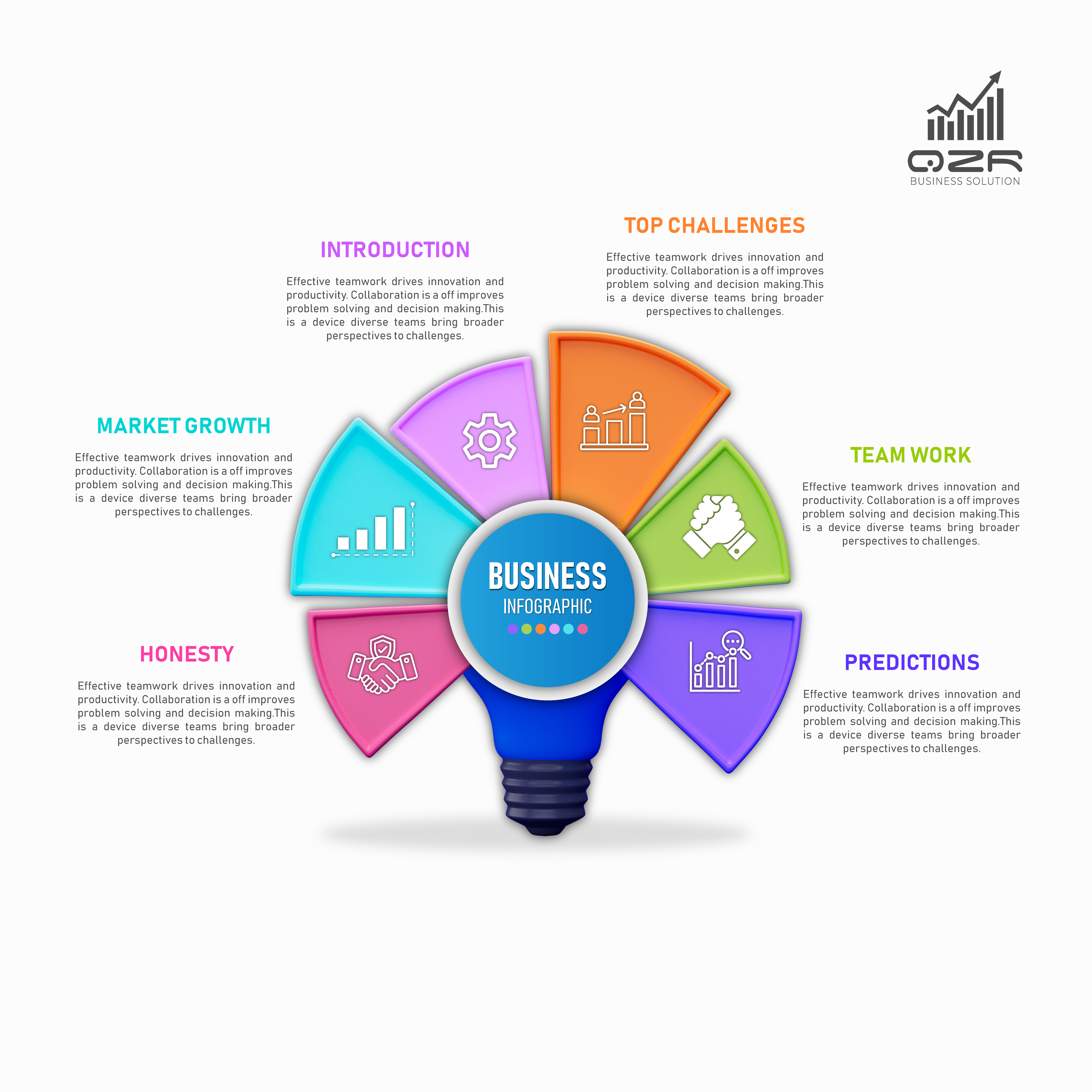 Modern Infographic Design Template | Business Data Presentation business chart business presentation circular infographic clean layout colorful infographic corporate design creative infographic data presentation data visualization digital marketing flowchart design hexagonal diagram infographic design infographic elements marketing infographic modern template process diagram pyramid chart step infographic vector infographic