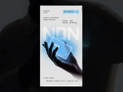 NONAME CARD Website animation art direction design development fintech landing page startup ui ux website