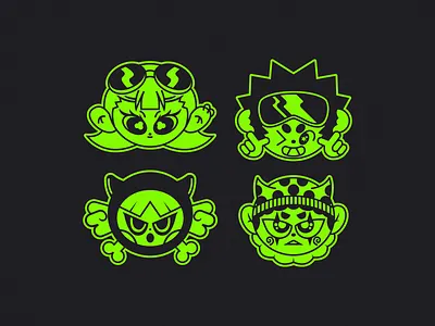Y2K Sticker Set V03 aesthetic avatar brand branding character character design cute design emote illustration mascot mexican mexico sticker twitch y2k