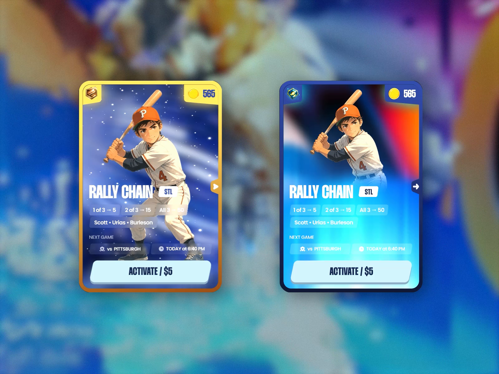 Live Sports Trading Card Design — Collectible Card System, Anime