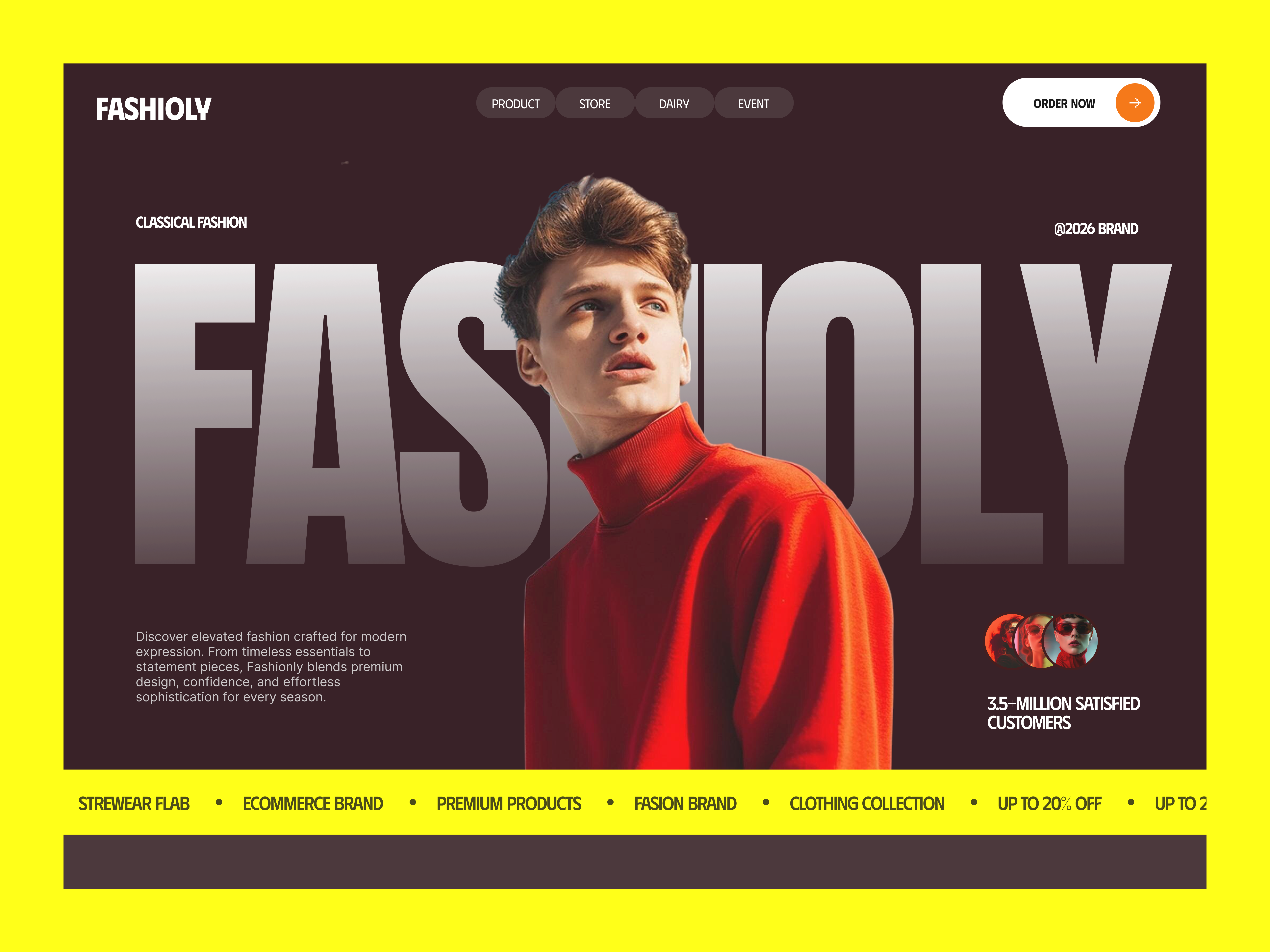 Fashioly — Dark Mode Fashion Website Design 2026 design trend brand identity cinematic aesthetic conversion design ecommerce design editorial web design fashion brand fashion brand website template fashion ecommerce hero section landing page luxury clothing website design luxury streetwear mens fashion website inspiration premium ecommerce landing page product landing page streetwear brand visual design web design