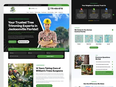 Tree Sergeons & Tree Care Website Design contractor contractor website design elementor homepage illustration landing landing page tree care tree cutting tree doctors tree removal tree sergeons tree service tree trimmers treeremoval landingpage ui uiux web design website