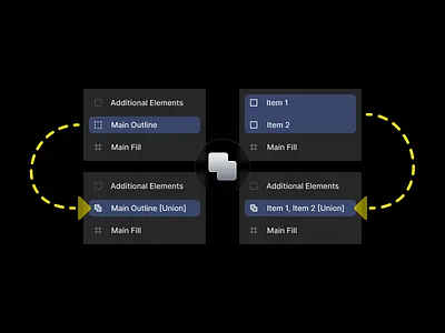 Figma Boolean Operation Feature Concept boolean concept feature figma flat gradient operation ui union ux