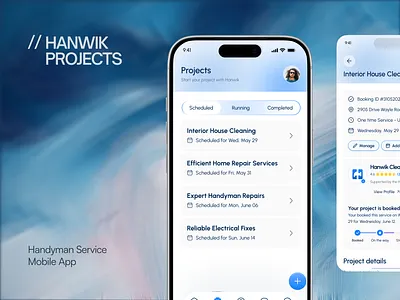 Handyman & Home Repair Service Mobile App UI UX Design app design app ui design booking service app cleaning service app handyman app ui handyman mobile ui home improvement app home management app home repair mobile app home service app maintenance app ui mobile app mobile app design mobile app inspiration modern mobile ui panzestudio property maintenance app renovation app design repair service platform service booking app