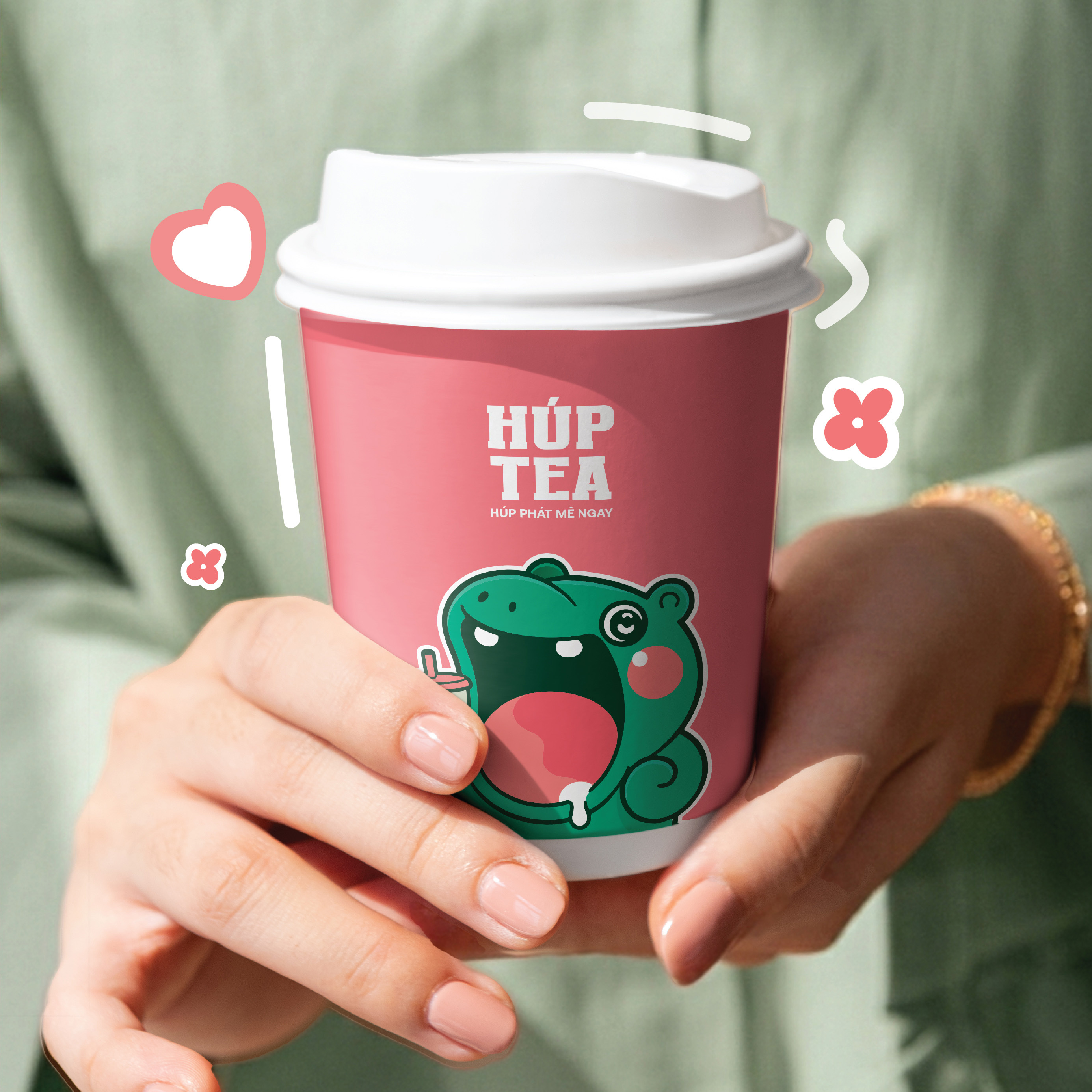 HÚP TEA BRAND IDENTITY branding design graphic design illustration logo logo design typography vector