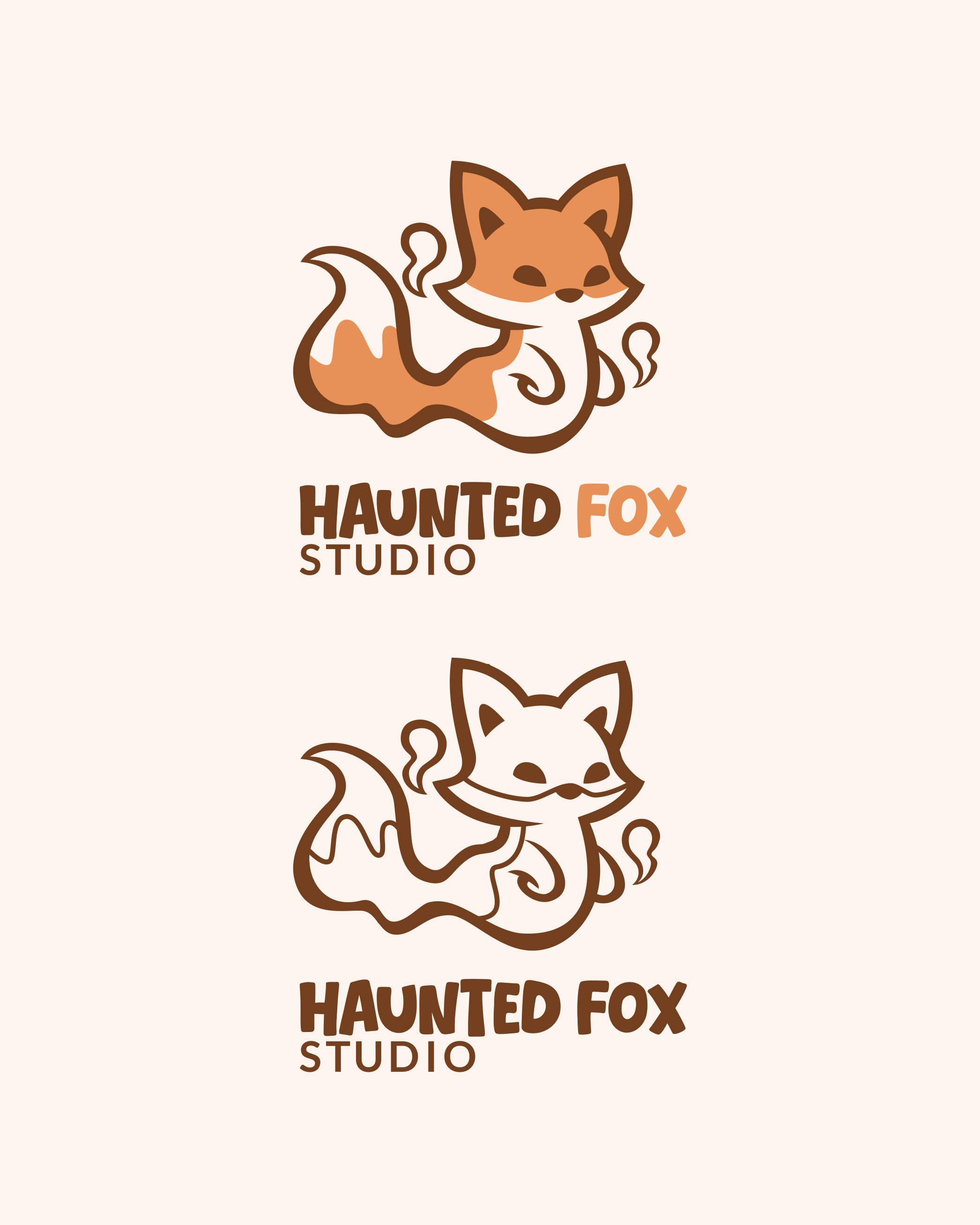 Logo Design for Haunted Fox Studio branding commission design digital art fox freelance work game dev game development graphic design graphic designer logo logo design logo design branding logo designer vector vector art vector artwork