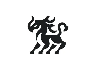 Qilin - Kirin - Kì Lân logomark by Anhdodes - Anh Do - Logo anhdodes branding creature design graphic design horse kirin kì lân logo logo design logo designer logodesign mythical qilin stallion