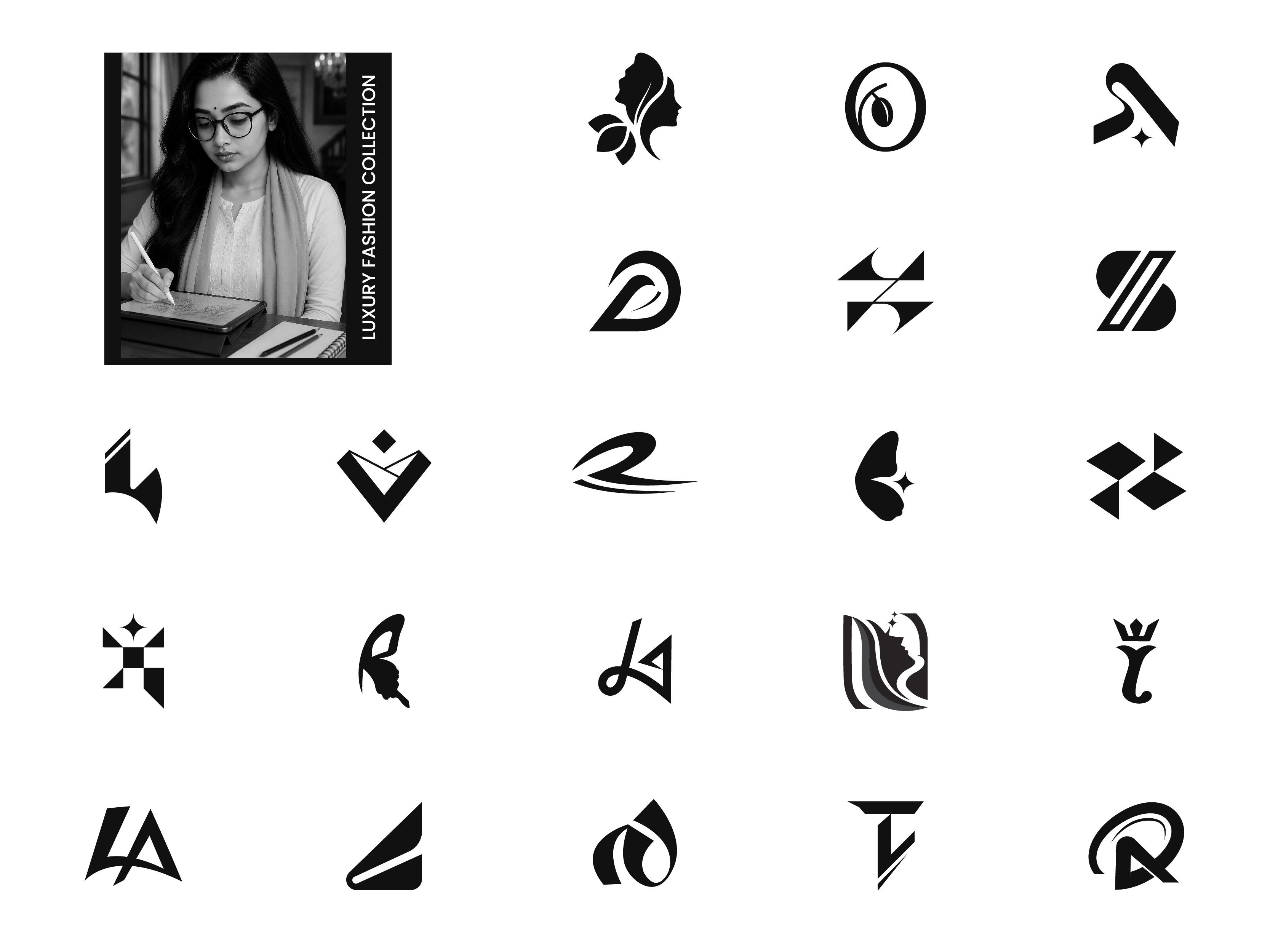 Luxury Fashion Logo Collection — Minimal & Elegant Brand Marks brand identity branding clothing logo fashion logo iconic logo letter logo logo logo collection logo design logo mark luxuryfashion luxurylogo minimal design minimal logo modern design modern logo monogram logo premium logo