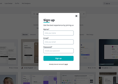 #1 - Sign Up modal dailyui day1 figma modal signup ui